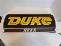 Duke Lighted Beer Sign