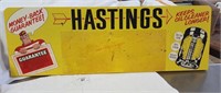 Hastings Oil Filter Metal Sign