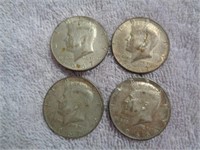 4 Kennedy Clad Half Dollars