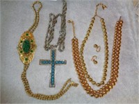 3 Whiting & Davis and 1 Napier Necklace & Earrings