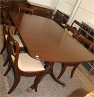 Mahg. Dining Table w/ Side Chairs Biggs STYLE