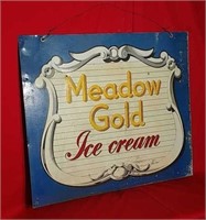 Double Sided Meadow Gold Ice Cream Sign