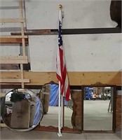 3 mirrors and American flag