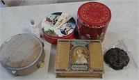 Misc tins and other items