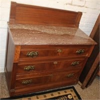 Marble top Wash Stand w/ mirror