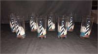 8 GLASS LIGHTHOUSE CUPS