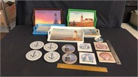 ASSORTMENT OF 10 LIGHTHOUSE COASTERS, 1