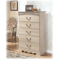 Catalina - Antique White Five Drawer Chest