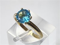 $400. 10kt. Blue Topaz Ring (Size 5)