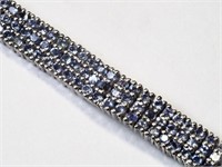 $2300. St. Sil. Tanzanite (9.36ct) Bracelet