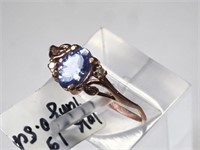 $600. 10kt. Tanzanite (0.5ct) Ring (Size 6)