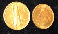 1/10 Ounce Liberty $5 Coin/ 1/10 Ounce Krugerrand
