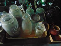 Half-gallon jars, Heischmidt Dairy bottle, +