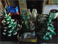 Lot of retro ceramic Christmas trees