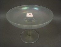 4 1/2” Tall US Glass (?) Stemmed Round Compote –