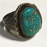 Sterling & And Turquoise Ring Signed Jameson Lee