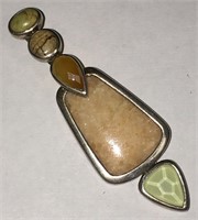 Sterling Silver & Stone Pendant