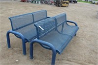 (2) Rubber Coated Metal Benches, Approx 80"