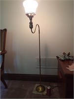 MARBLE BASE ANTIQUE FLOOR LAMP