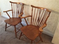 2 MAPLE CAPTAIN CHAIRS