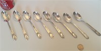 WILLIAM ROGERS COLLECTOR SPOONS (8 PC)