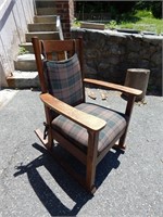 Antique Mission Style Oak Rocking Chair