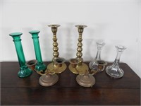 Grouping of Vintage & Antique Candle Sticks