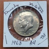 1968 Kennedy Half Dollar AU