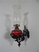 Antique Wall Mounted Oil Lamp