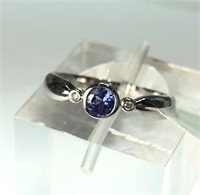 $1200. 10kt. Tanzanite (0.30ct) Ring  (Size 7)