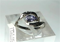 $1200. 18kt. Tanzanite & Dia.Ring (Size 6)