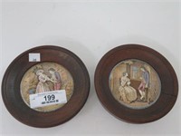 PAIR OF WALL PLAQUES