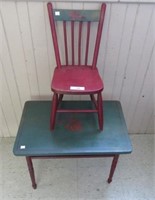 ANTIQUE CHILD'S TABLE W/ CHAIR