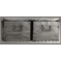 Industrial Metal Two Slot Mailbox - Horizontal