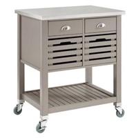 Stainless Steel Top Kitchen Cart - Gray