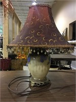 ANTIQUE LAMP WITH NEWER SHADE