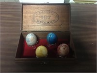 STONE EGGS AND BOX
