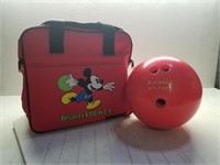 Mickey Mouse Bowling Ball and Case
