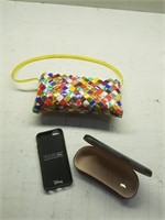 Hard Glasses Case, E Coiat Hand Bag and Phone case