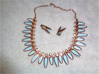 Matisse Necklace & Earrings, Copper & Turquoise