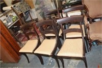 6pc Mahg. Dining Chairs AS IS
