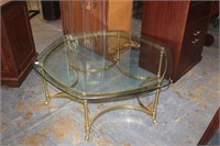 Brass & Glass Octagon Coffee Table