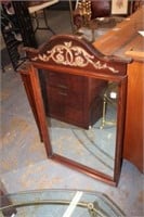 Wood frame Mirror w/ applied carvings