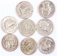 Coin 1932-P Washington Silver Quarters 8 Pcs.
