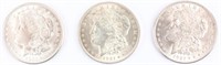 Coin 3 Morgan Silver Dollars 1921 P, D & S BU