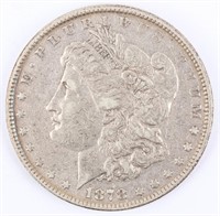 Coin 1878 8TF Morgan Silver Dollar in F-VF