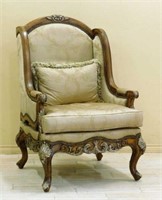 Louis XV Style Upholstered Armchair.