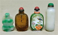 Asian Stone and Glass Snuff Bottles.