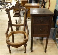 Chair Frame and Side Cabinet.