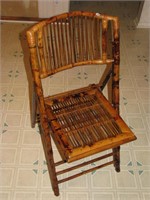 Set of Four Folding Bamboo Chairs